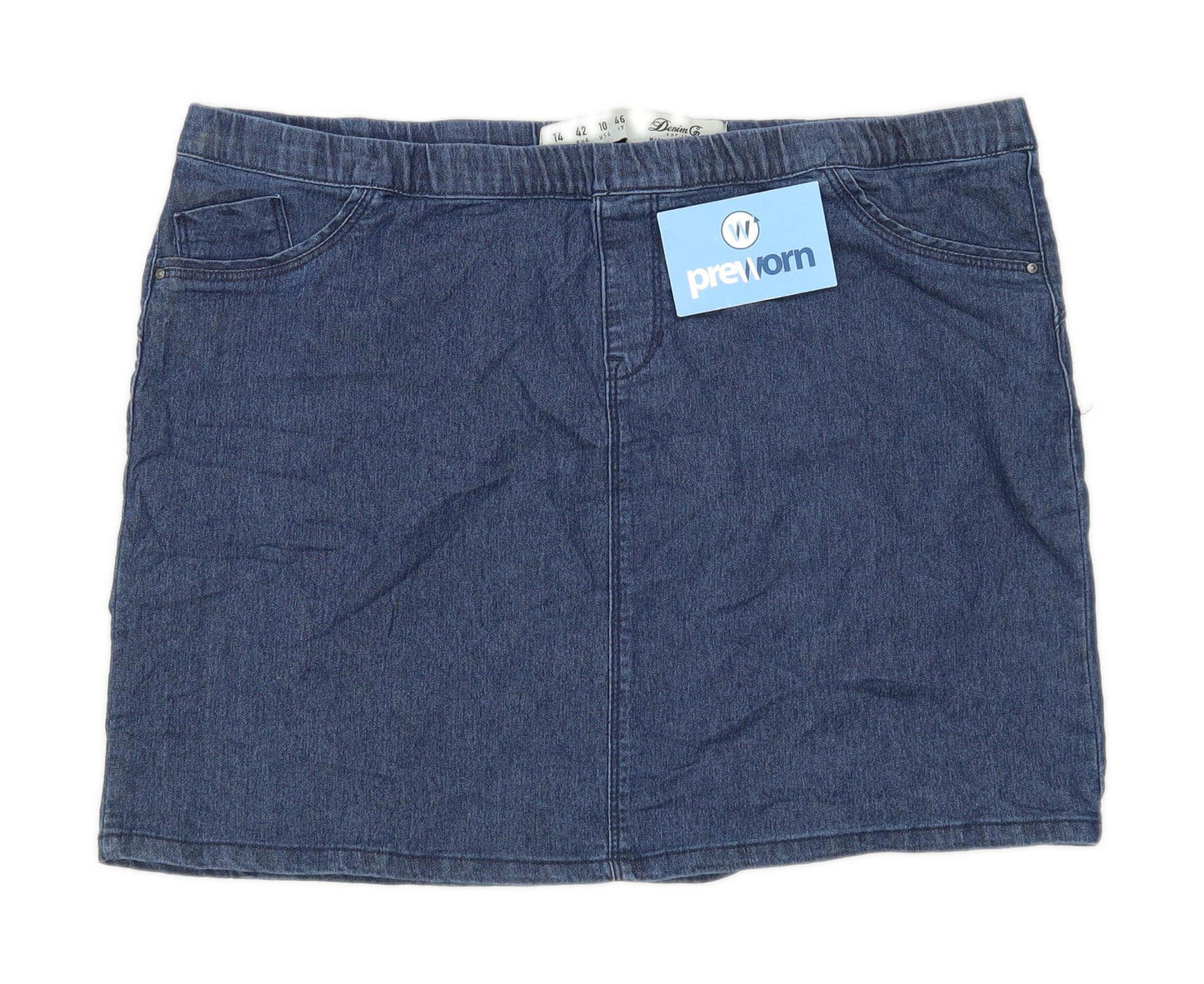 Denim Co Womens Size 14 Denim Blue Skirt (Regular)