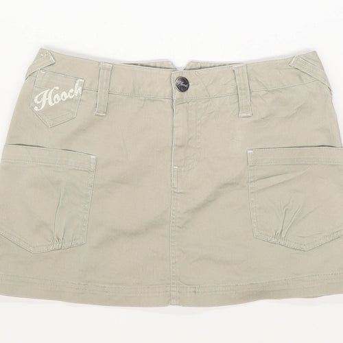 Hooch Womens Size 10 Denim Green Skirt (Regular)