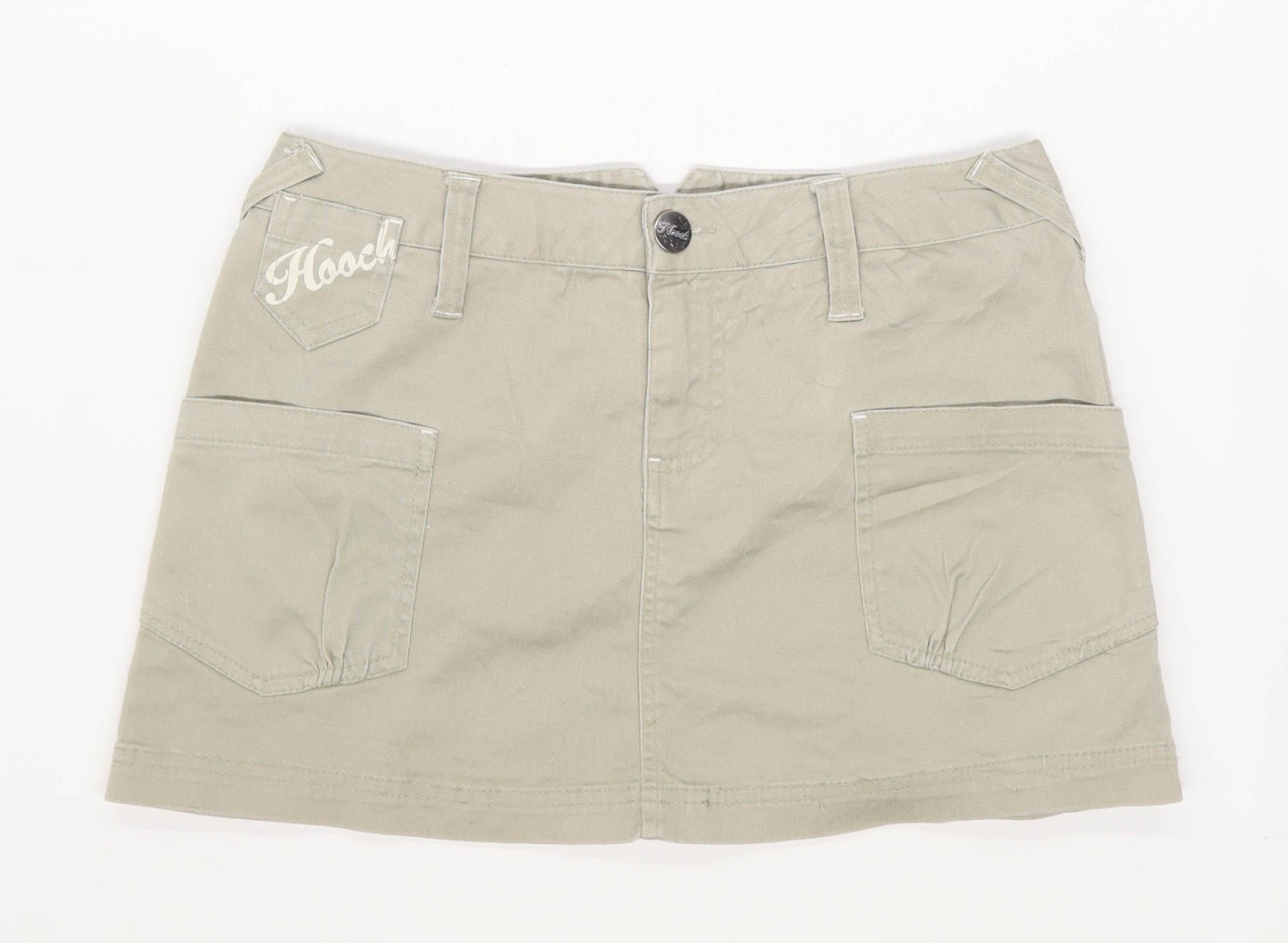 Hooch Womens Size 10 Denim Green Skirt (Regular)