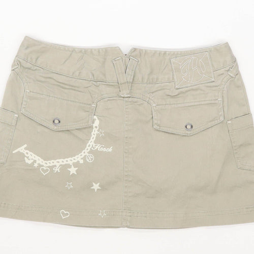 Hooch Womens Size 10 Denim Green Skirt (Regular)