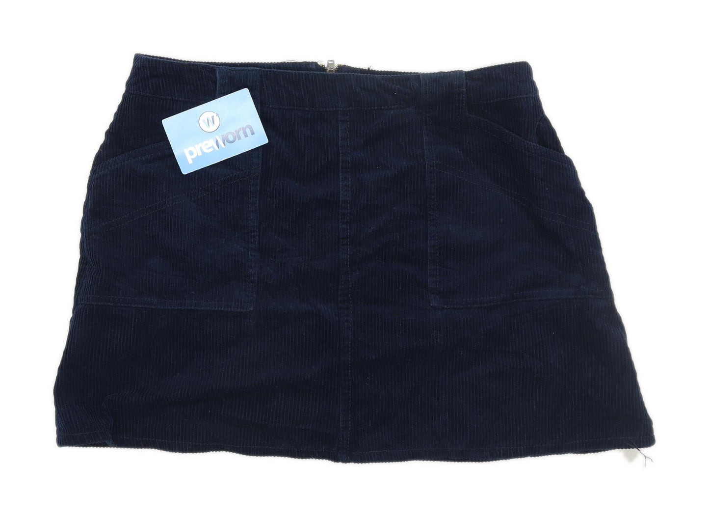 BDG Womens Size M Corduroy Textured Blue Skirt (Regular)
