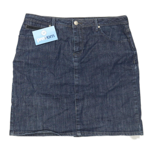 Cyrillus Womens Size 12 Denim Blue Skirt (Regular)