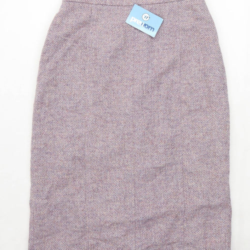 Cotswold Collections Womens Size 14 Wool Blend Purple Pencil Skirt (Regular)