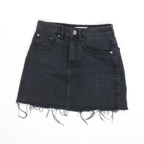 TRF Womens Size W26 Denim Black Skirt (Regular)