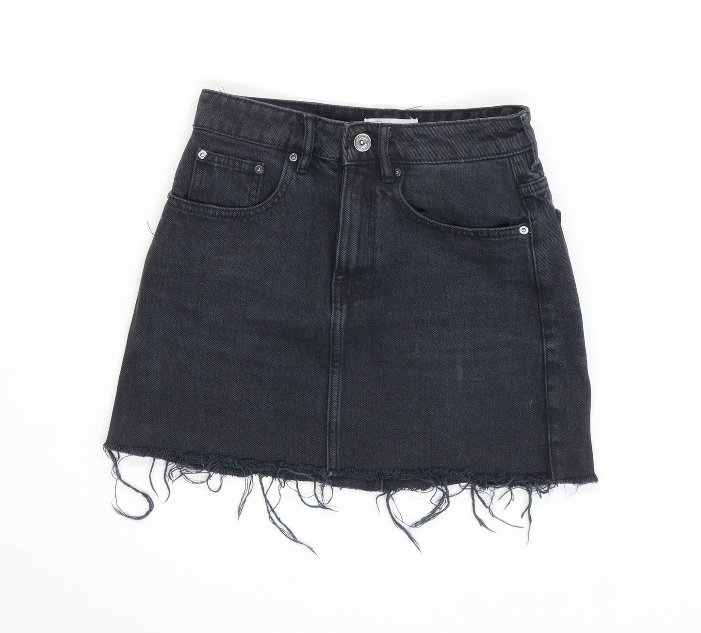 TRF Womens Size W26 Denim Black Skirt (Regular)