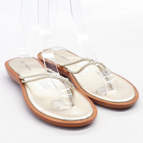 Marks & Spencer Womens UK Size 3 Gold Flip-Flops