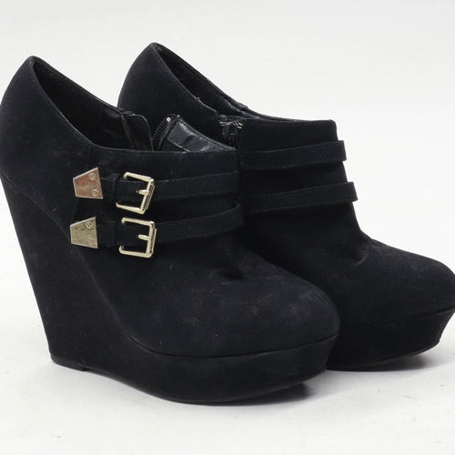 New Look Womens UK Size 5 Black Ankle Boots