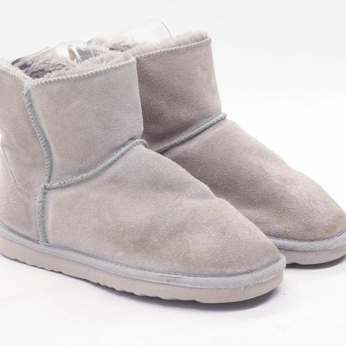 Next Womens UK Size 4 Grey Suede Boots