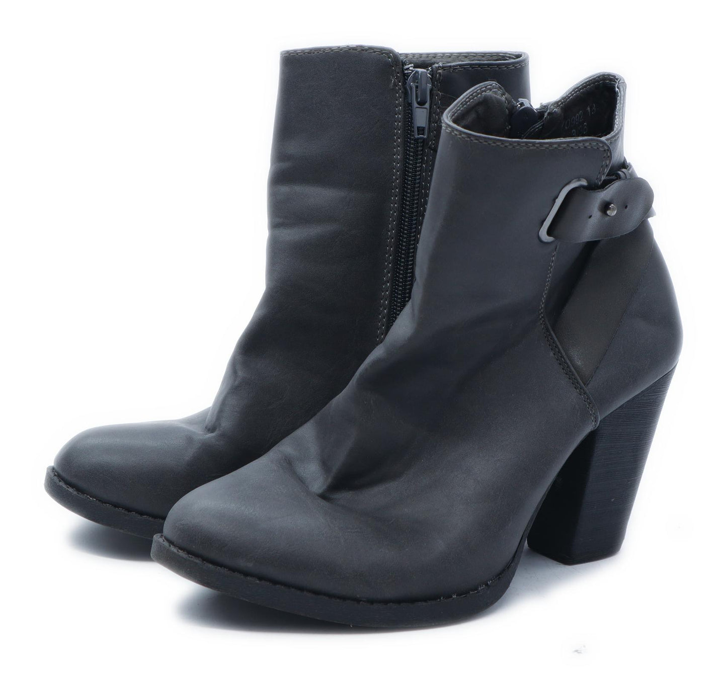 Sole Desire Womens UK Size 3 Grey Leather Ankle Boots