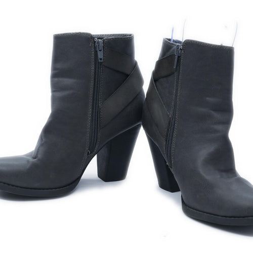 Sole Desire Womens UK Size 3 Grey Leather Ankle Boots