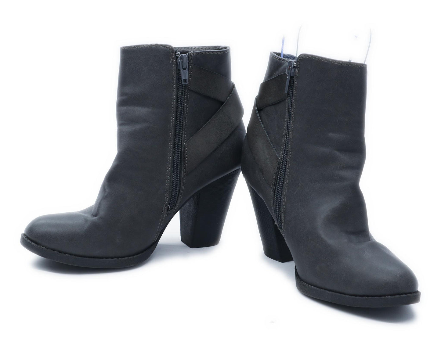 Sole Desire Womens UK Size 3 Grey Leather Ankle Boots