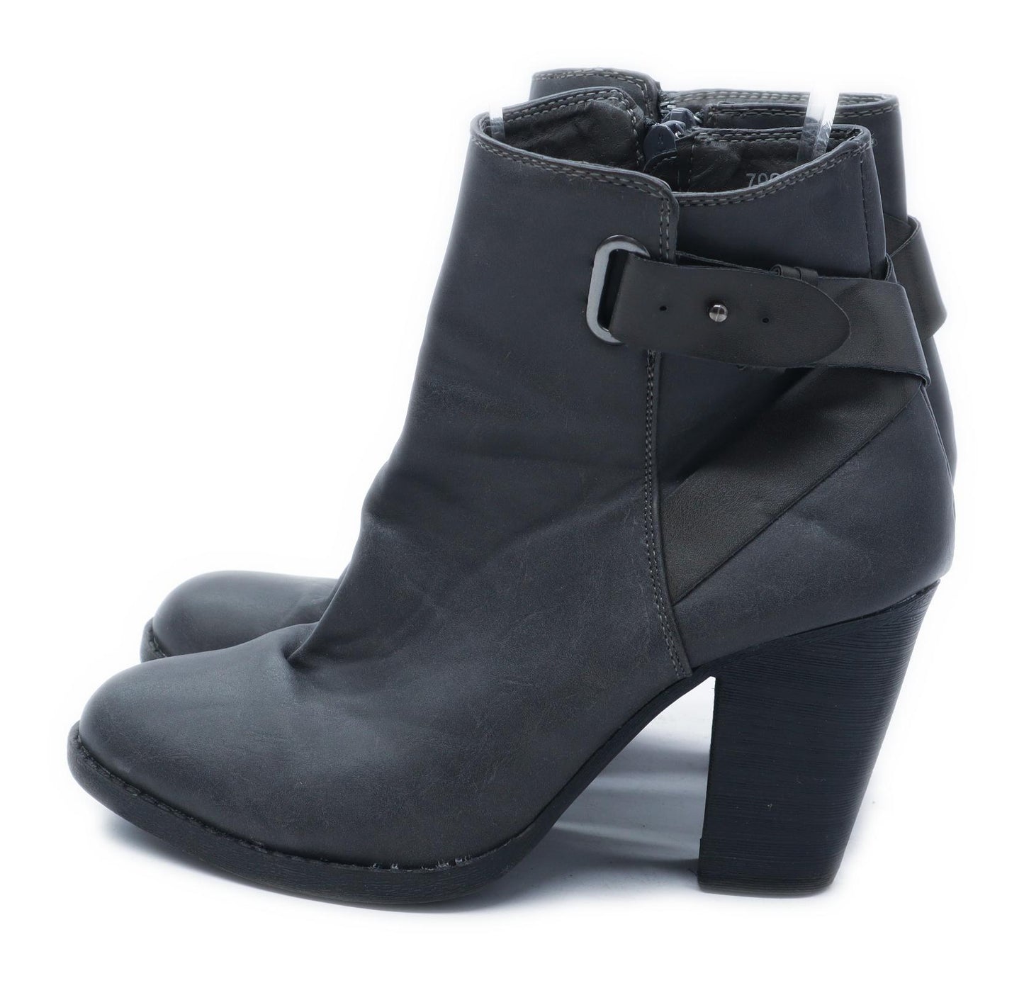 Sole Desire Womens UK Size 3 Grey Leather Ankle Boots