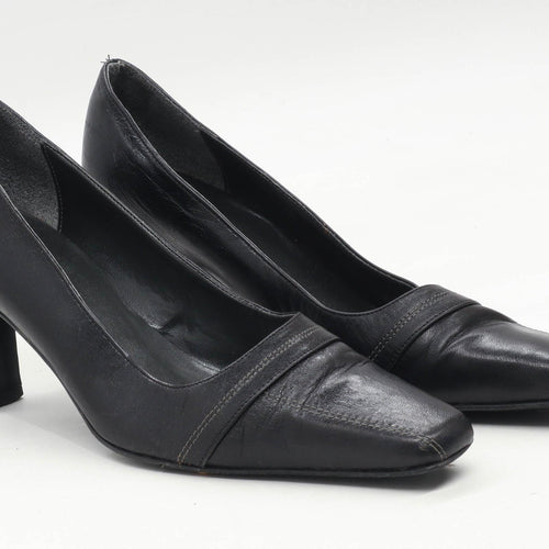 Marks & Spencer Womens UK Size 5 Black Leather Shoes