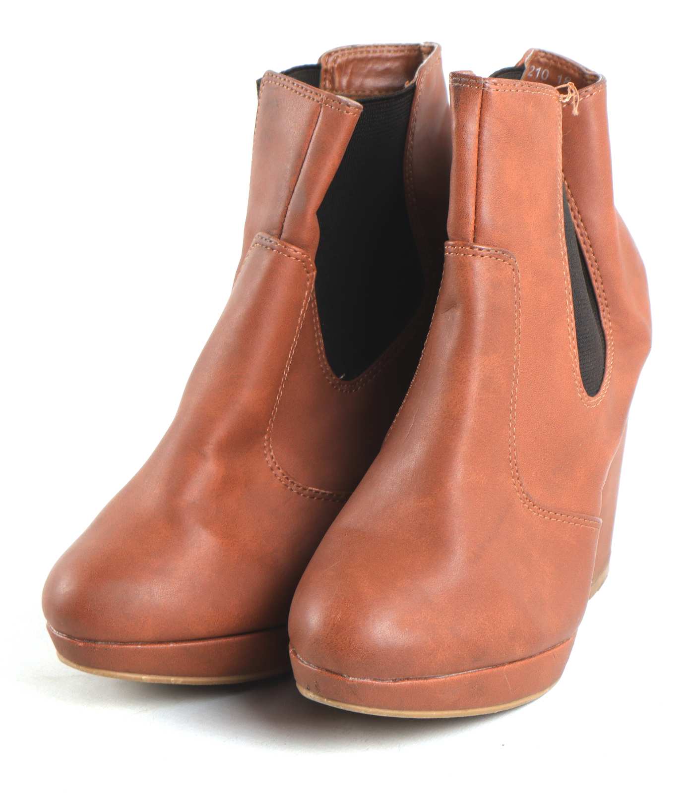 New Look Womens UK Size 3 Brown Leather Ankle Boots