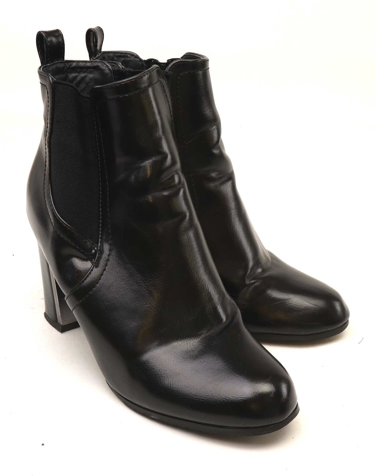 John Timpson Womens EU Size 40 Black Leather Ankle Boots