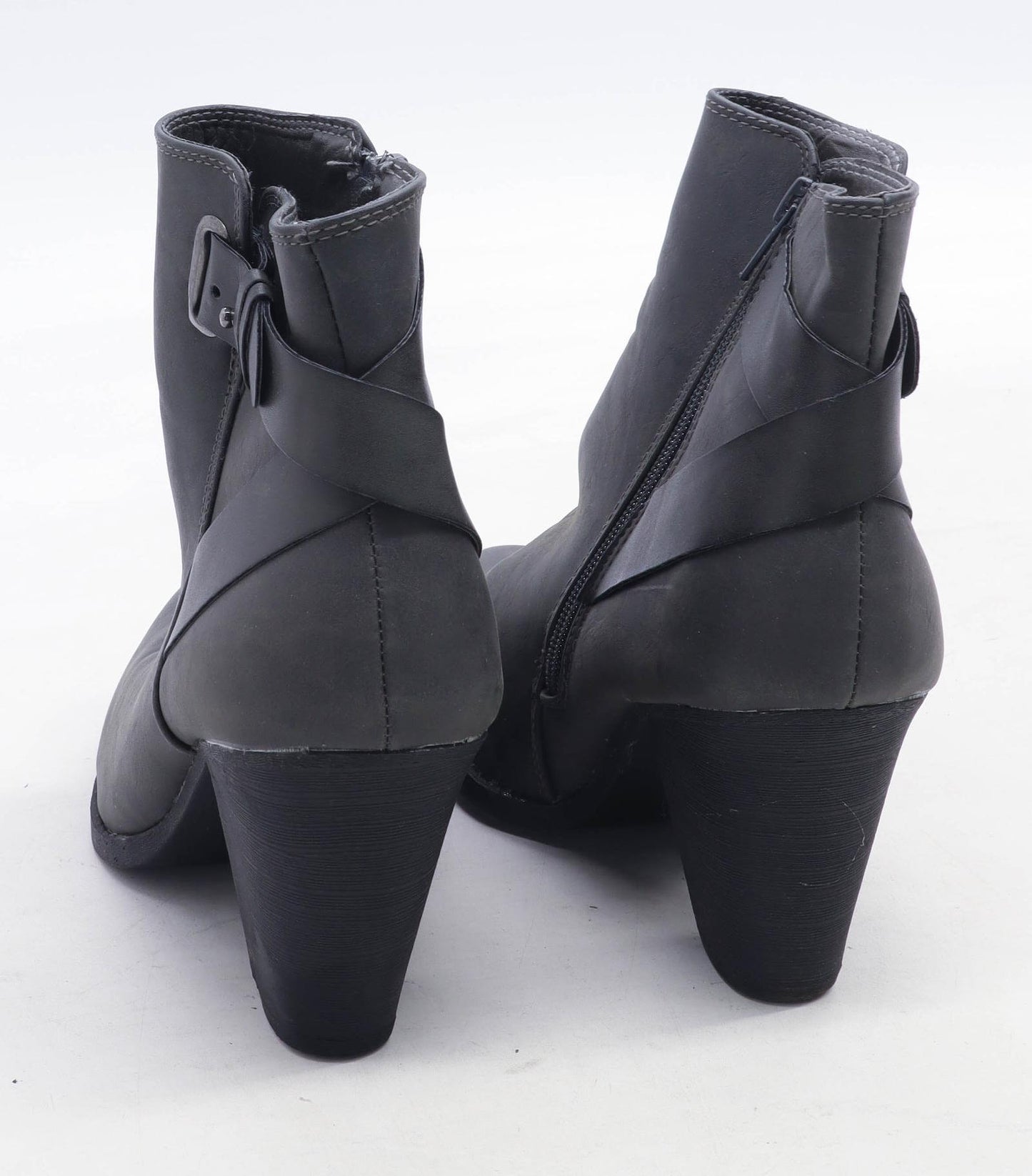 Sole Desire Womens UK Size 4 Grey Wide Fit Ankle Boots