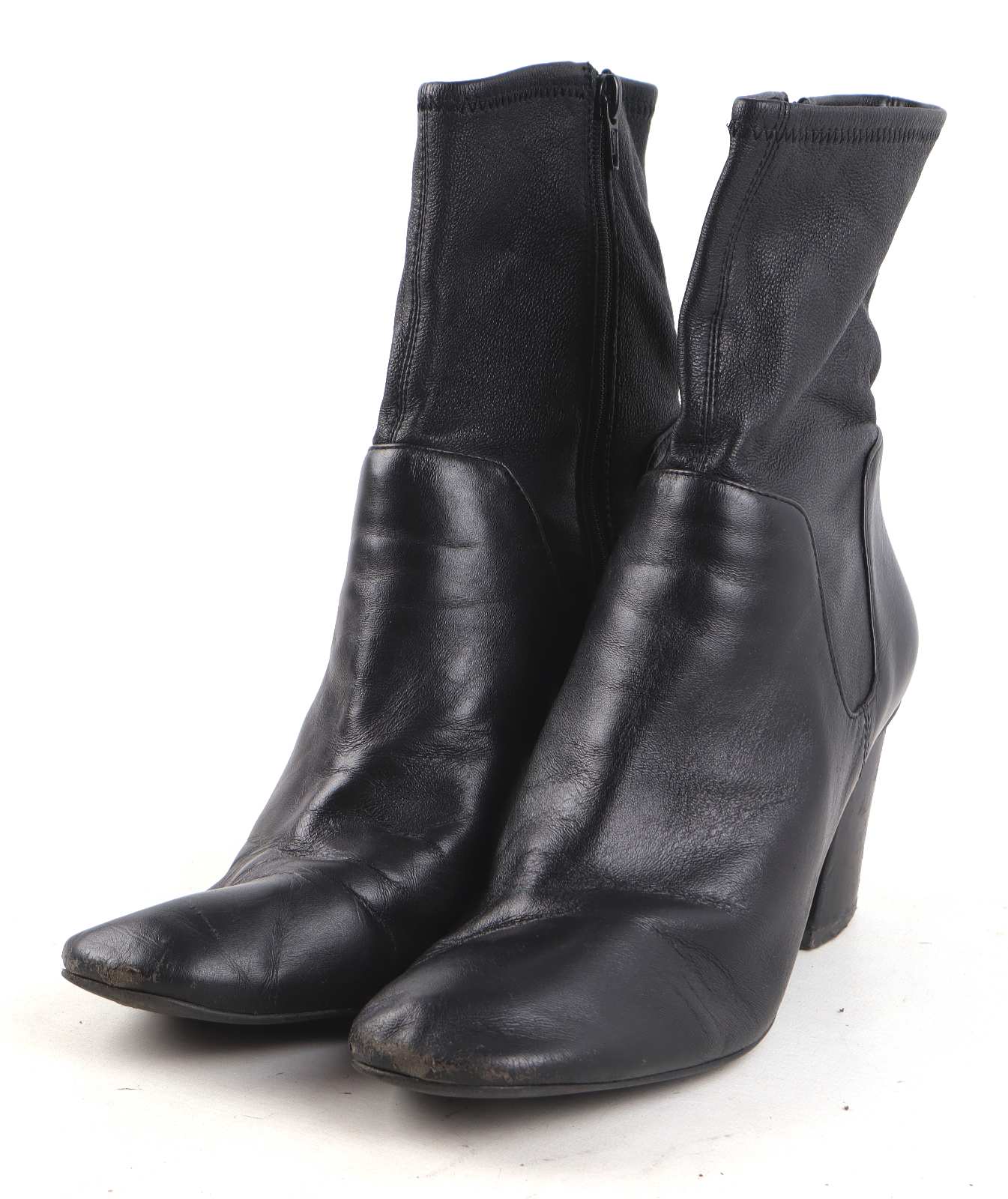 Marks & Spencer Womens UK Size 7.5 Black Leather Ankle Boots