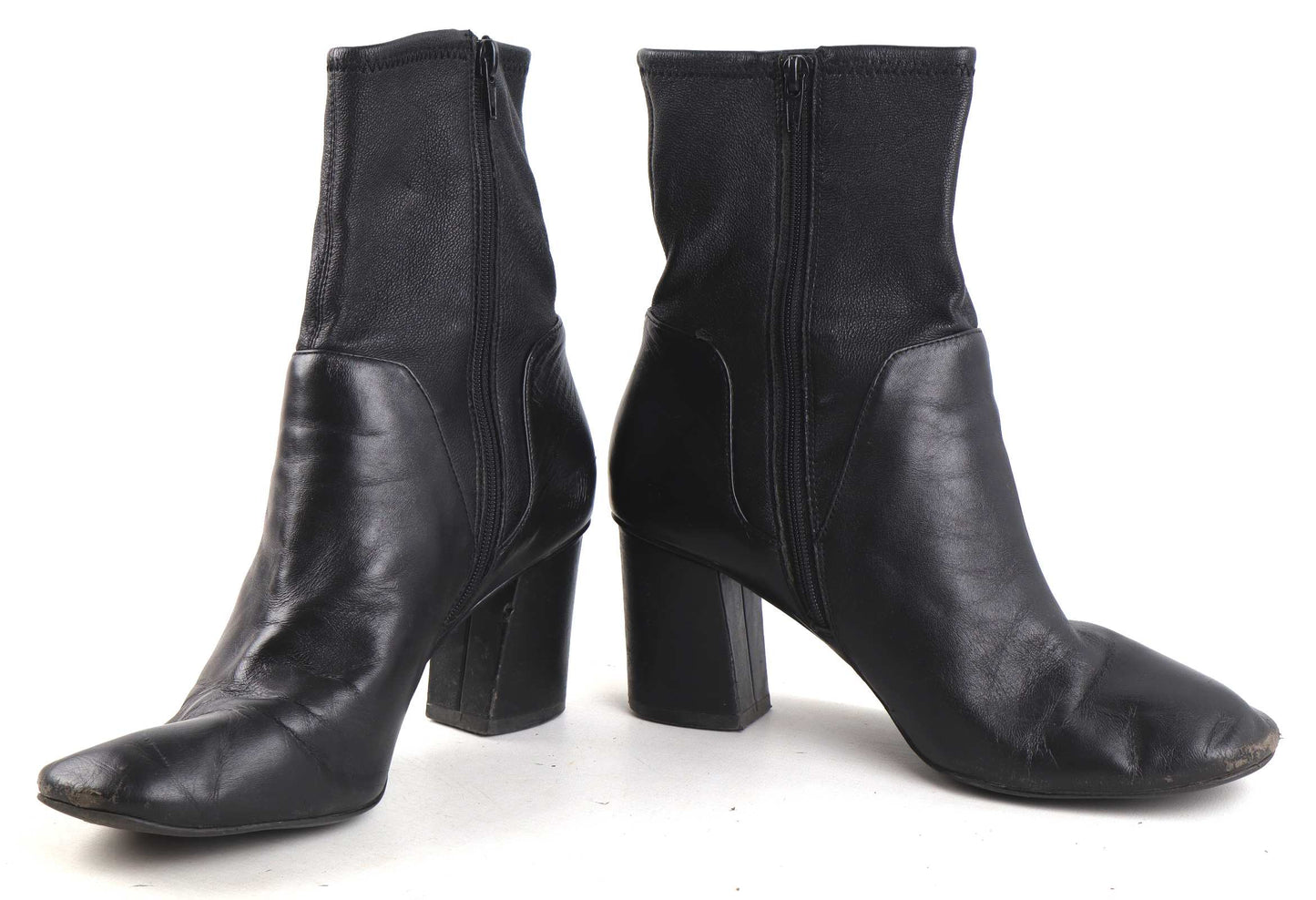 Marks & Spencer Womens UK Size 7.5 Black Leather Ankle Boots