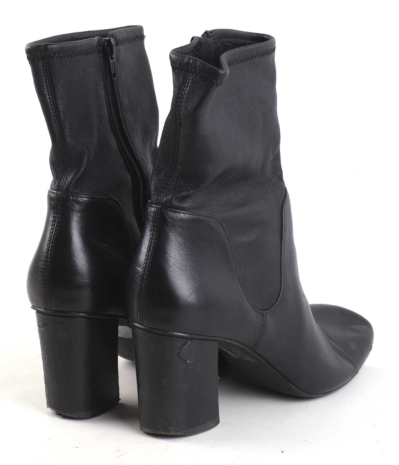 Marks & Spencer Womens UK Size 7.5 Black Leather Ankle Boots