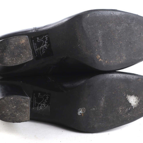 Marks & Spencer Womens UK Size 7.5 Black Leather Ankle Boots