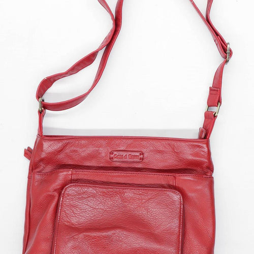 Casa Di Borse Red Leather Womens Shoulder Bag