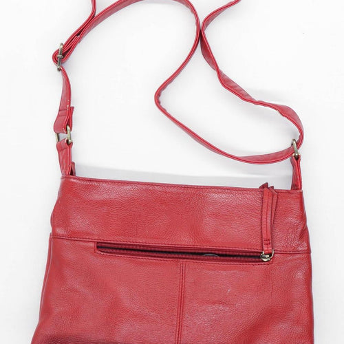 Casa Di Borse Red Leather Womens Shoulder Bag