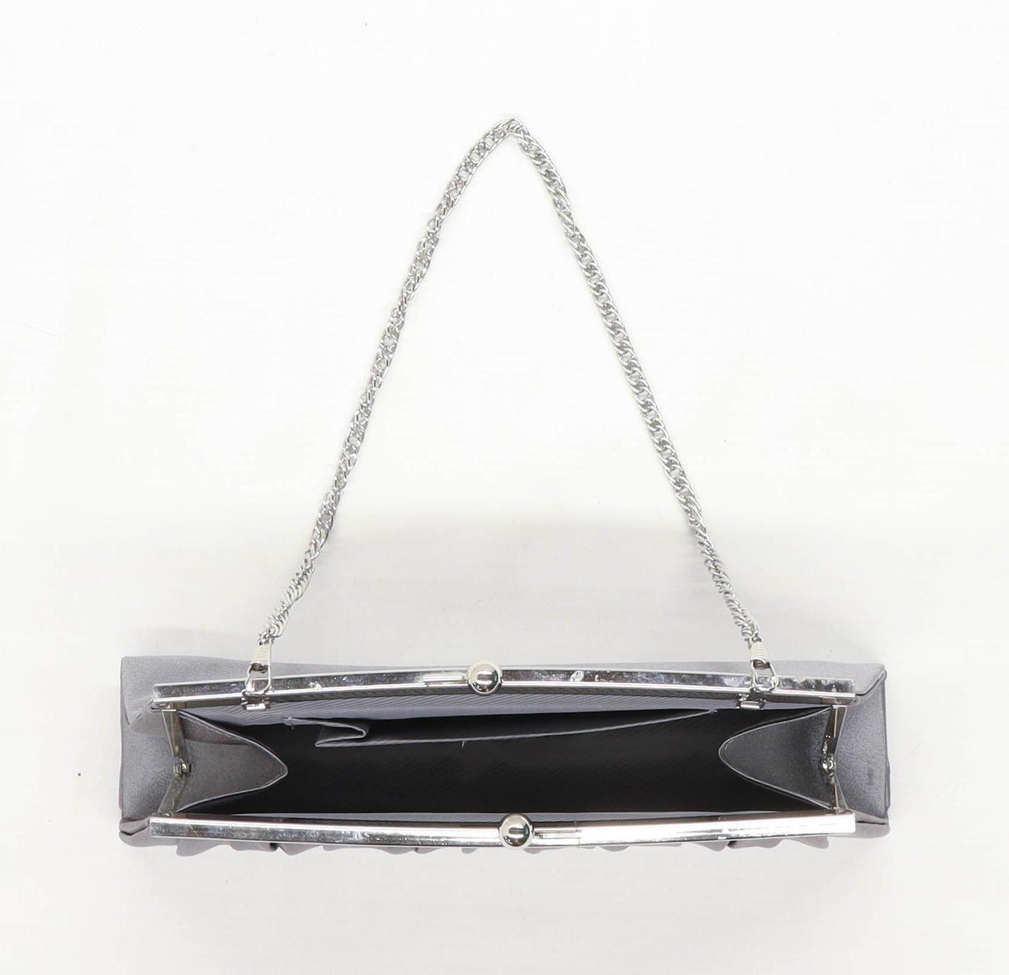Iber Boisos Silver Womens Clutch Bag