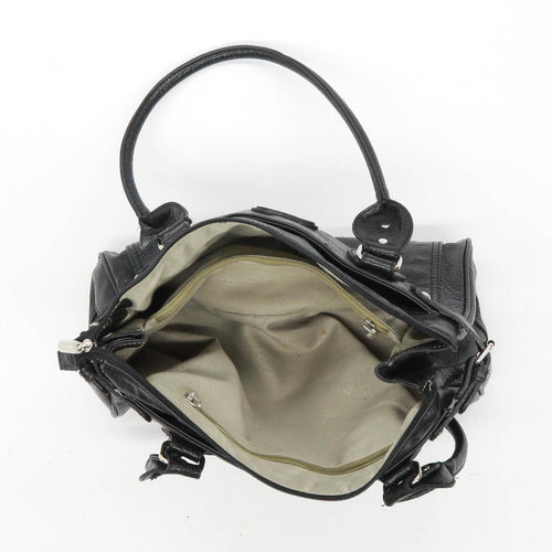 Torrens Black Leather Womens Shoulder Bag