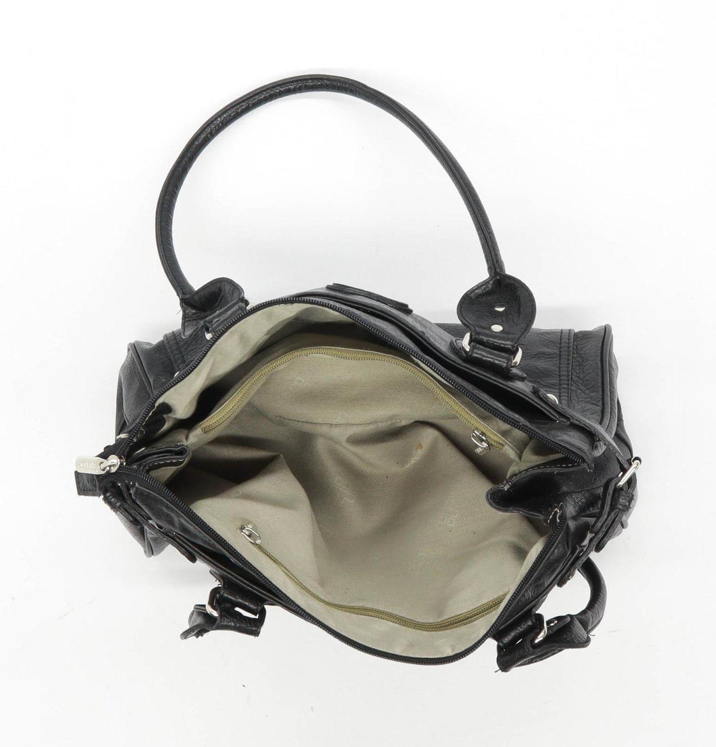 Torrens Black Leather Womens Shoulder Bag