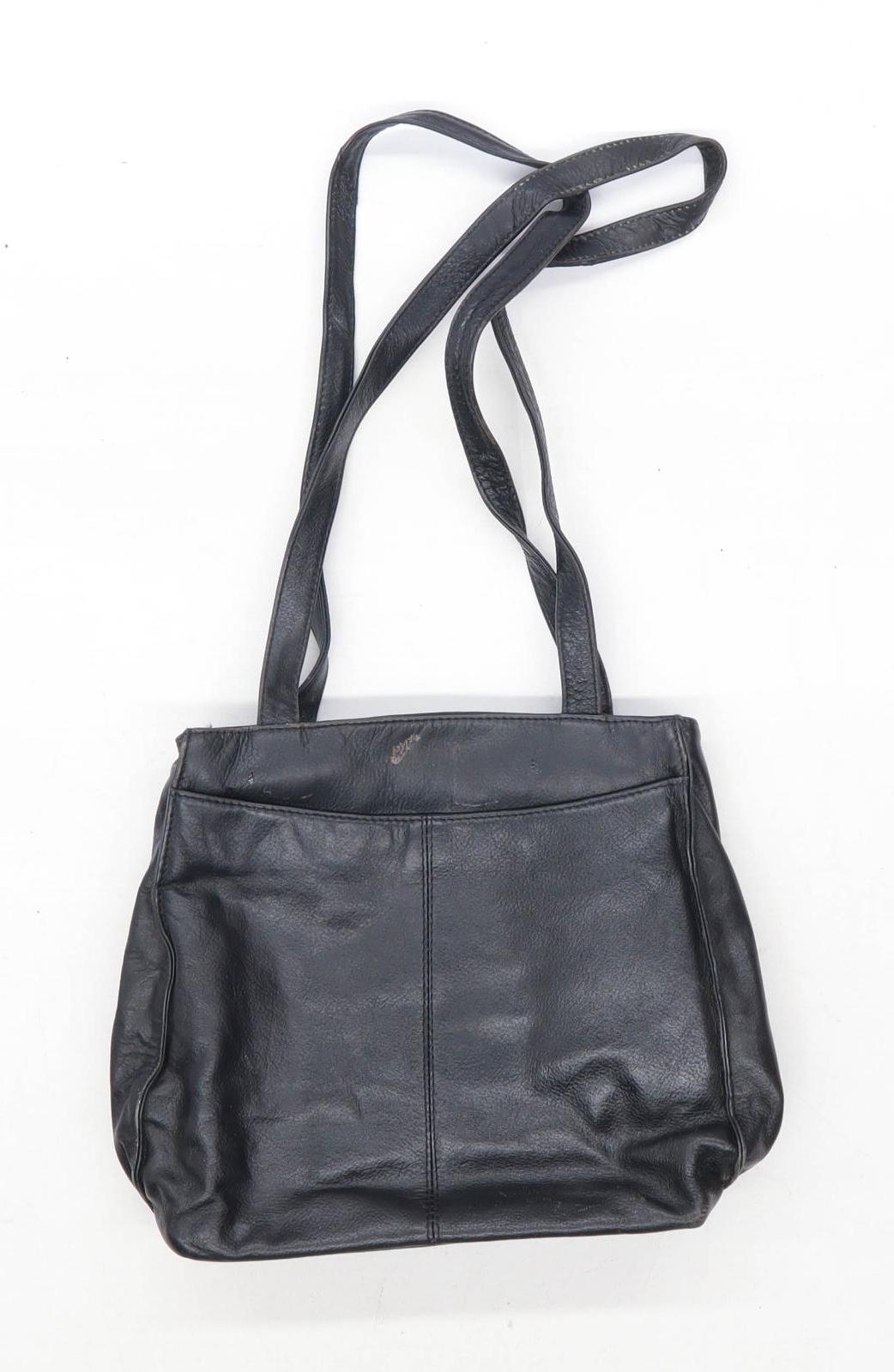 Freddie Oufi Black Leather Womens Shoulder Bag