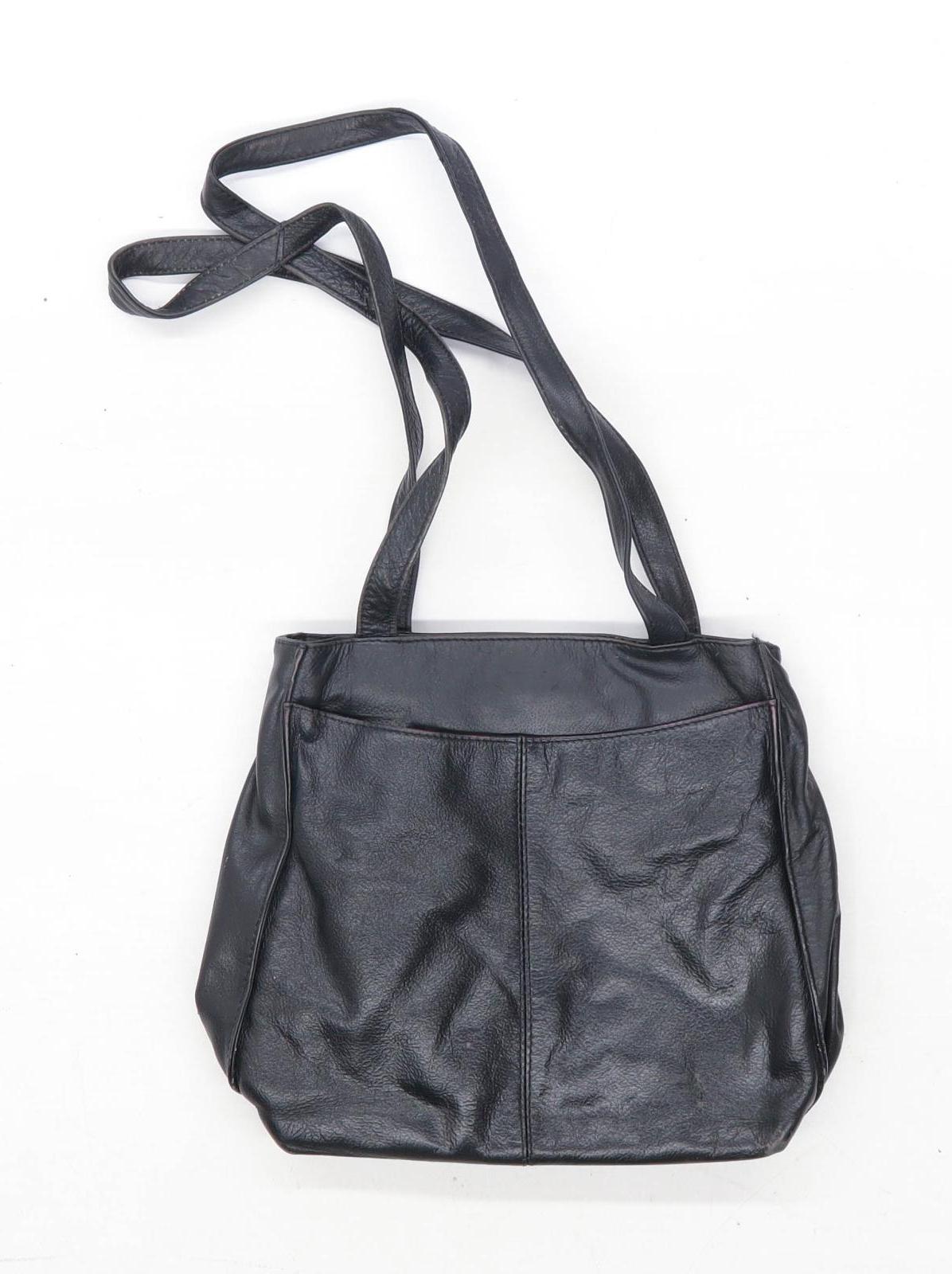 Freddie Oufi Black Leather Womens Shoulder Bag