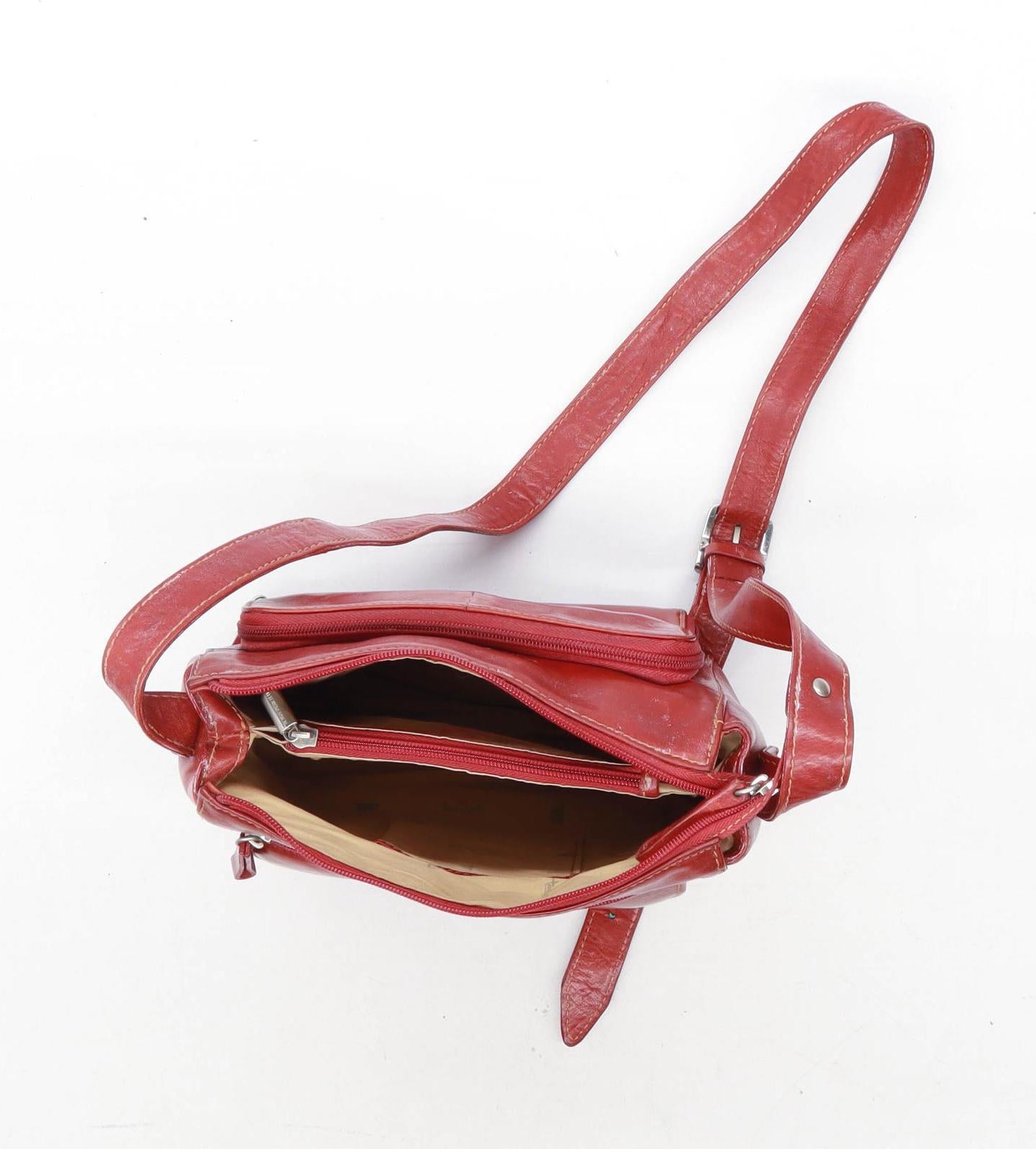 Tony Peroth Brown Leather Womens Shoulder Bag