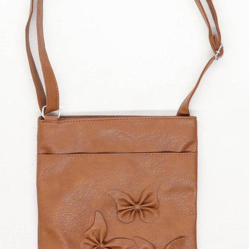 Nathalie Anderson Brown Synthetic Butterfly Womens Shoulder Bag