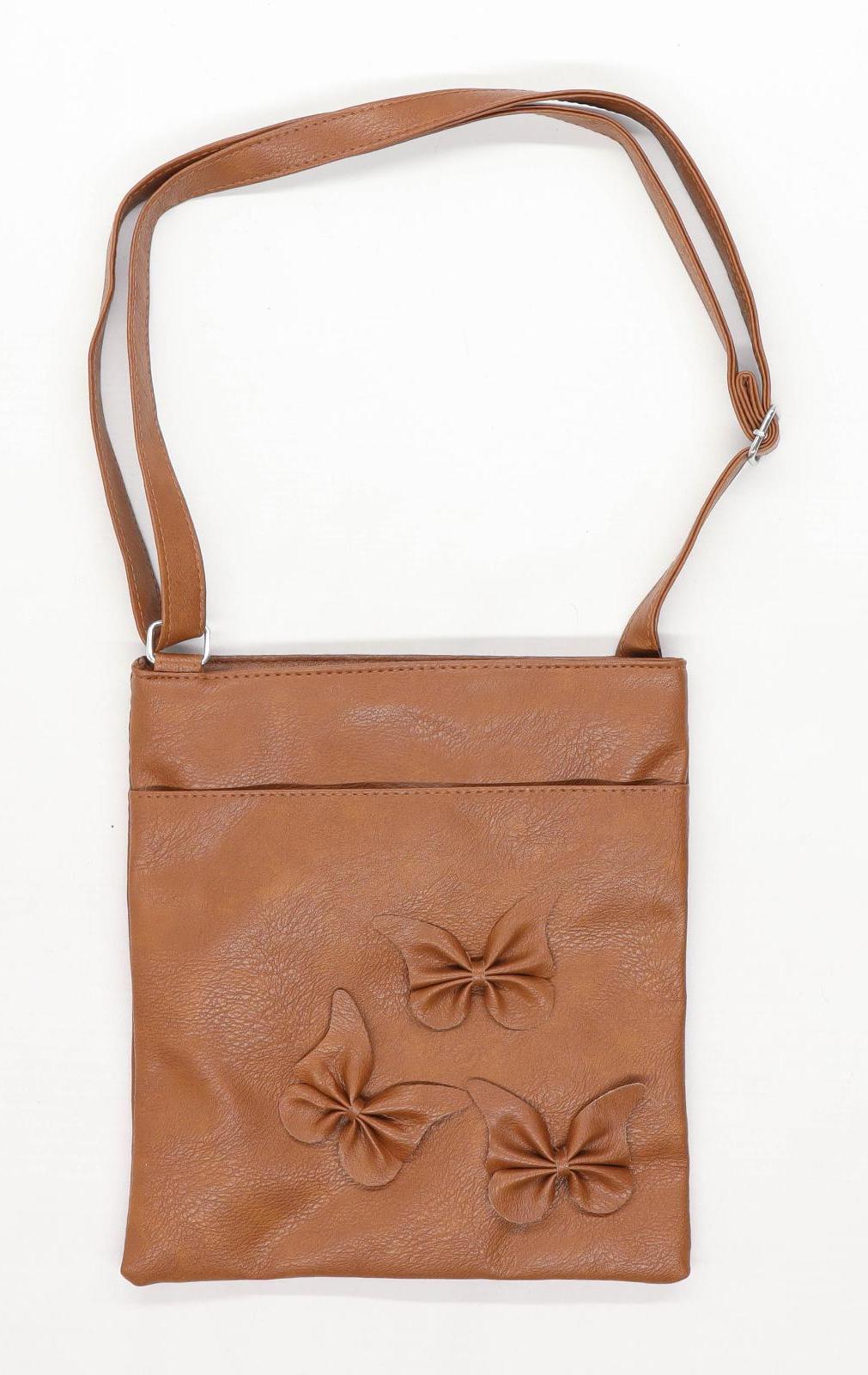 Nathalie Anderson Brown Synthetic Butterfly Womens Shoulder Bag