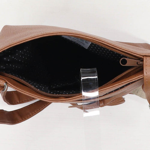 Nathalie Anderson Brown Synthetic Butterfly Womens Shoulder Bag