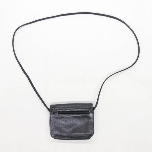 Faigen Black Leather Womens Crossbody Bag