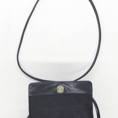Faigen Black Leather Womens Crossbody Bag