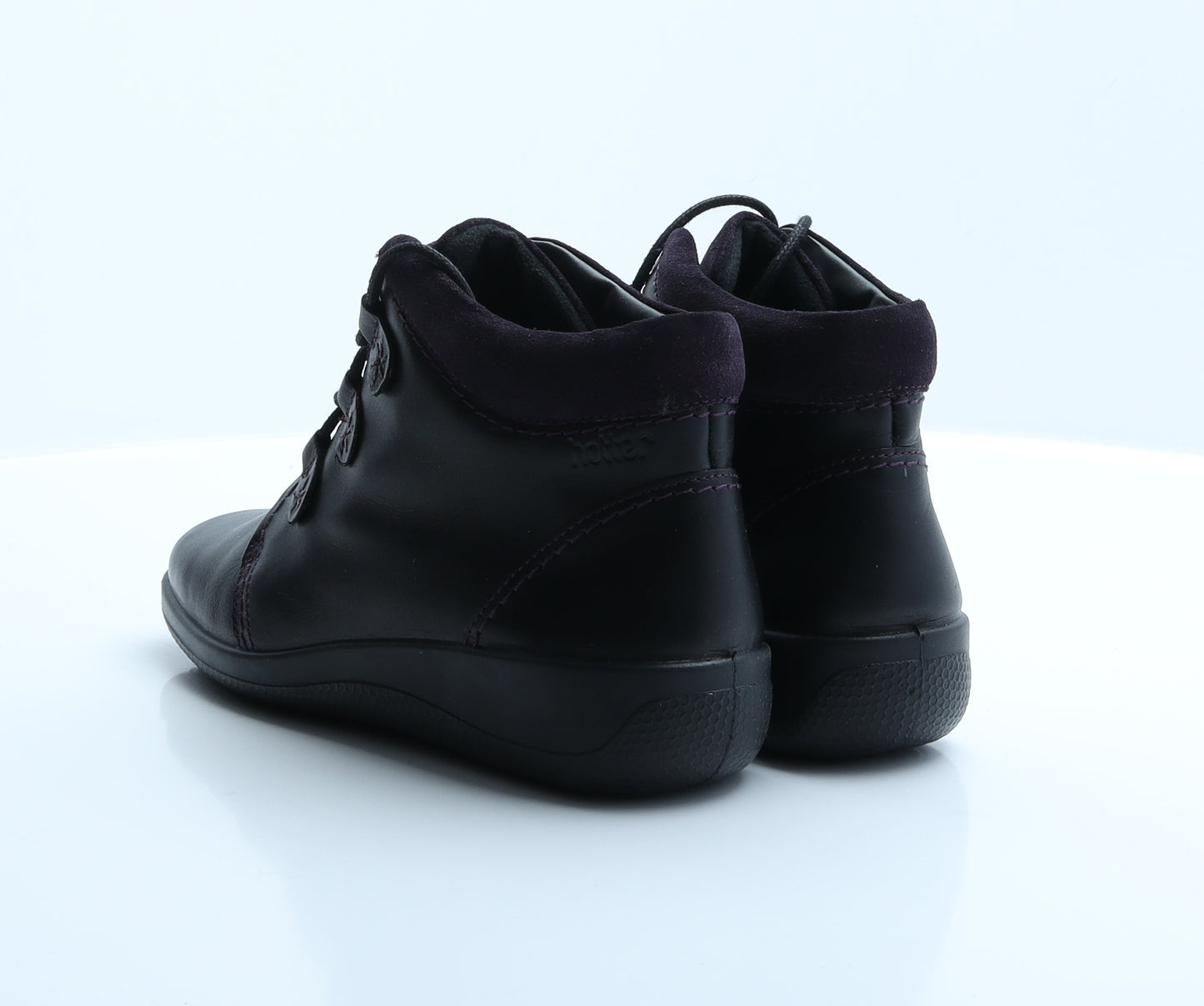Hotter Womens Black  Faux Leather Desert Boot UK 5