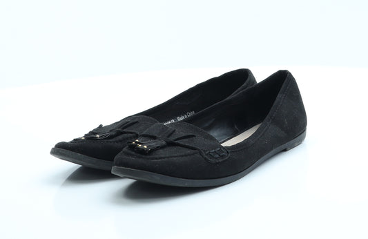 Dorothy Perkins Womens Black  Polyester Flat Casual UK 4