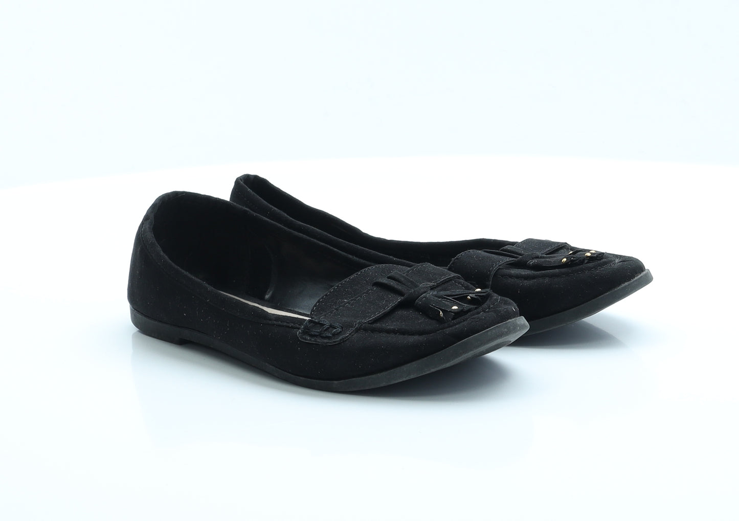 Dorothy Perkins Womens Black  Polyester Flat Casual UK 4