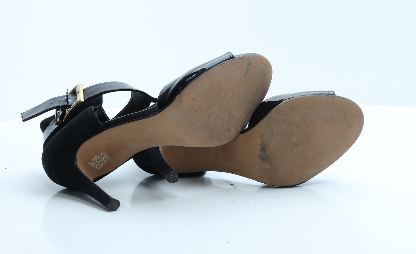 Preworn Womens Black  Polyester Slingback Heel 5 EUR 38