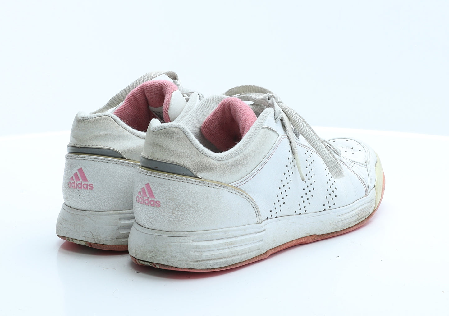 adidas Womens White  Polyester Trainer Flat 7  8.5