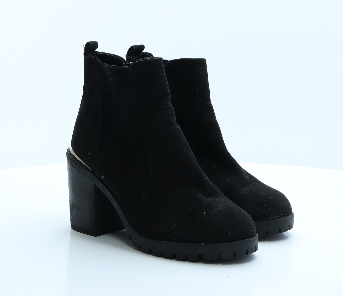 New Look Womens Black  Polyester Bootie Boot 5 EUR 38
