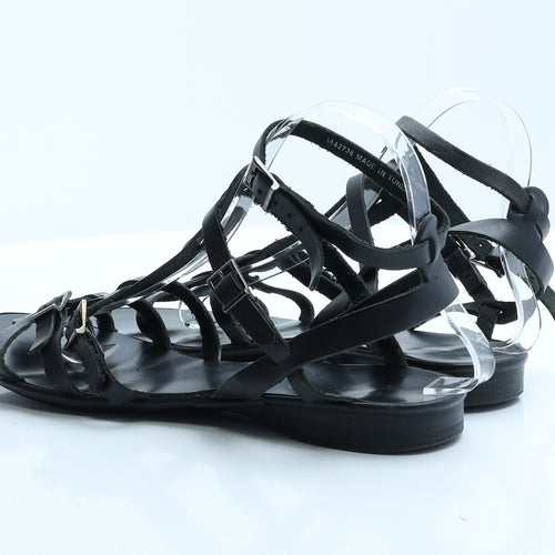 New Look Womens Black  Polyester Gladiator Sandal 7 EUR 40