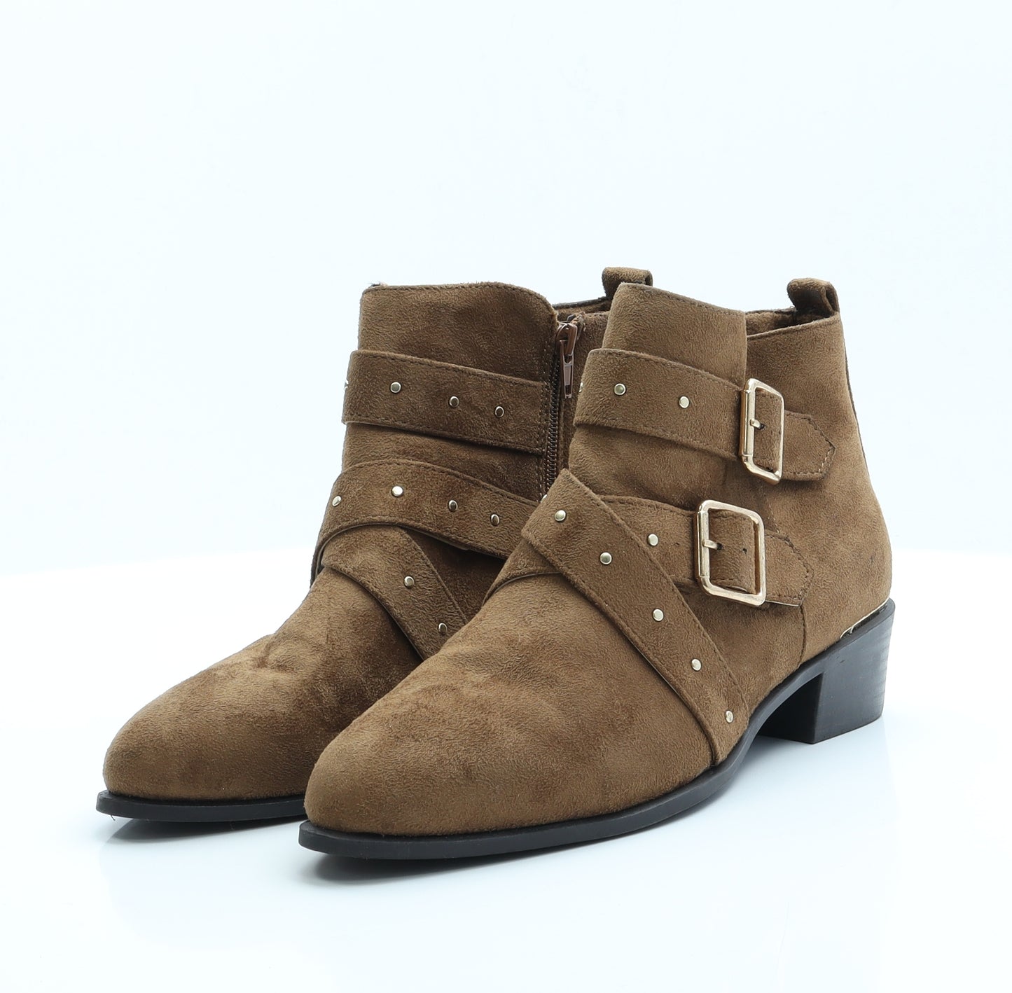 New Look Womens Brown  Polyester Chelsea Boot 6 EUR 39  - Wide Fit