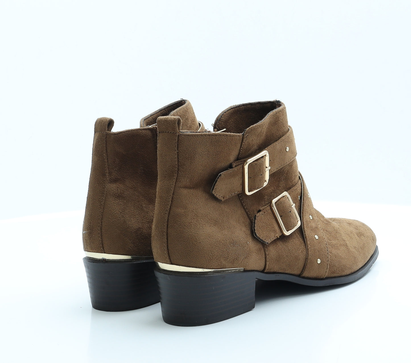 New Look Womens Brown  Polyester Chelsea Boot 6 EUR 39  - Wide Fit