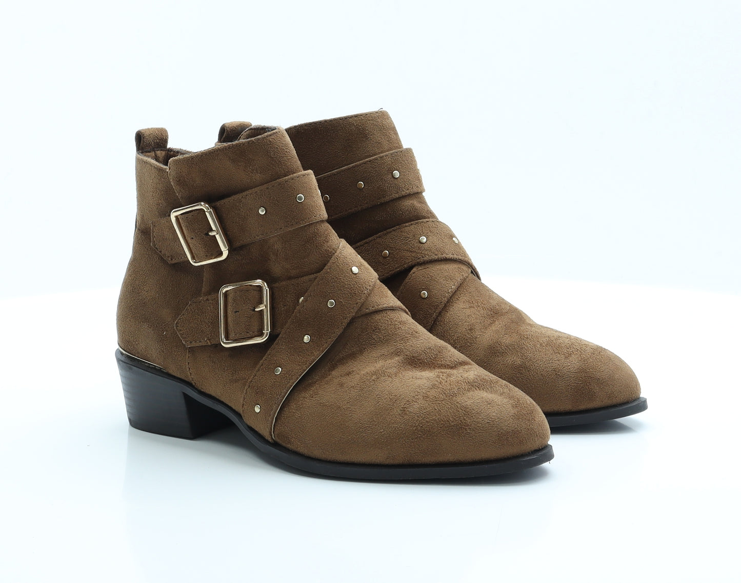 New Look Womens Brown  Polyester Chelsea Boot 6 EUR 39  - Wide Fit