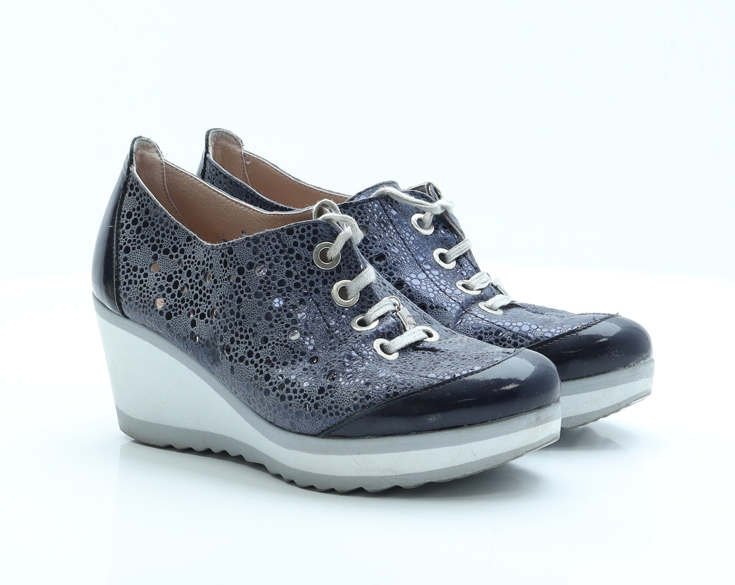Jose Saenz Womens Blue  Polyester Platform Heel 5 EUR 38
