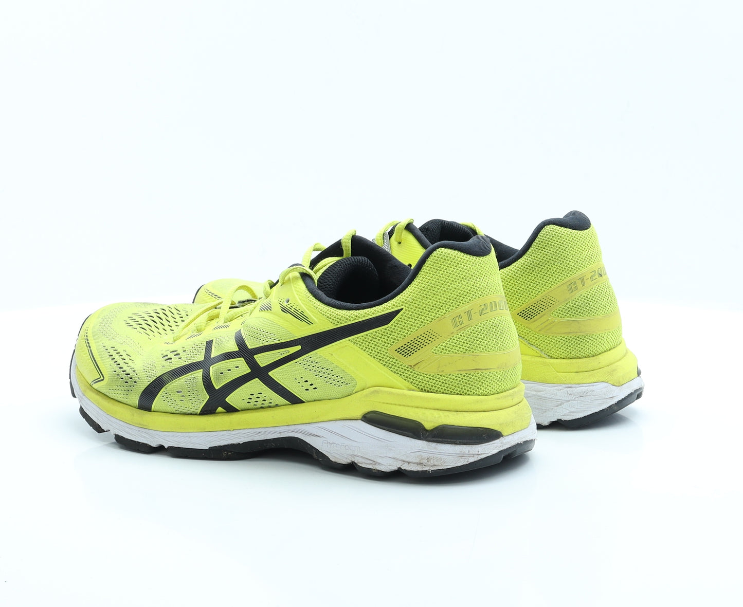 Oasics Mens Yellow  Polyester Trainer Casual 12 EUR 45