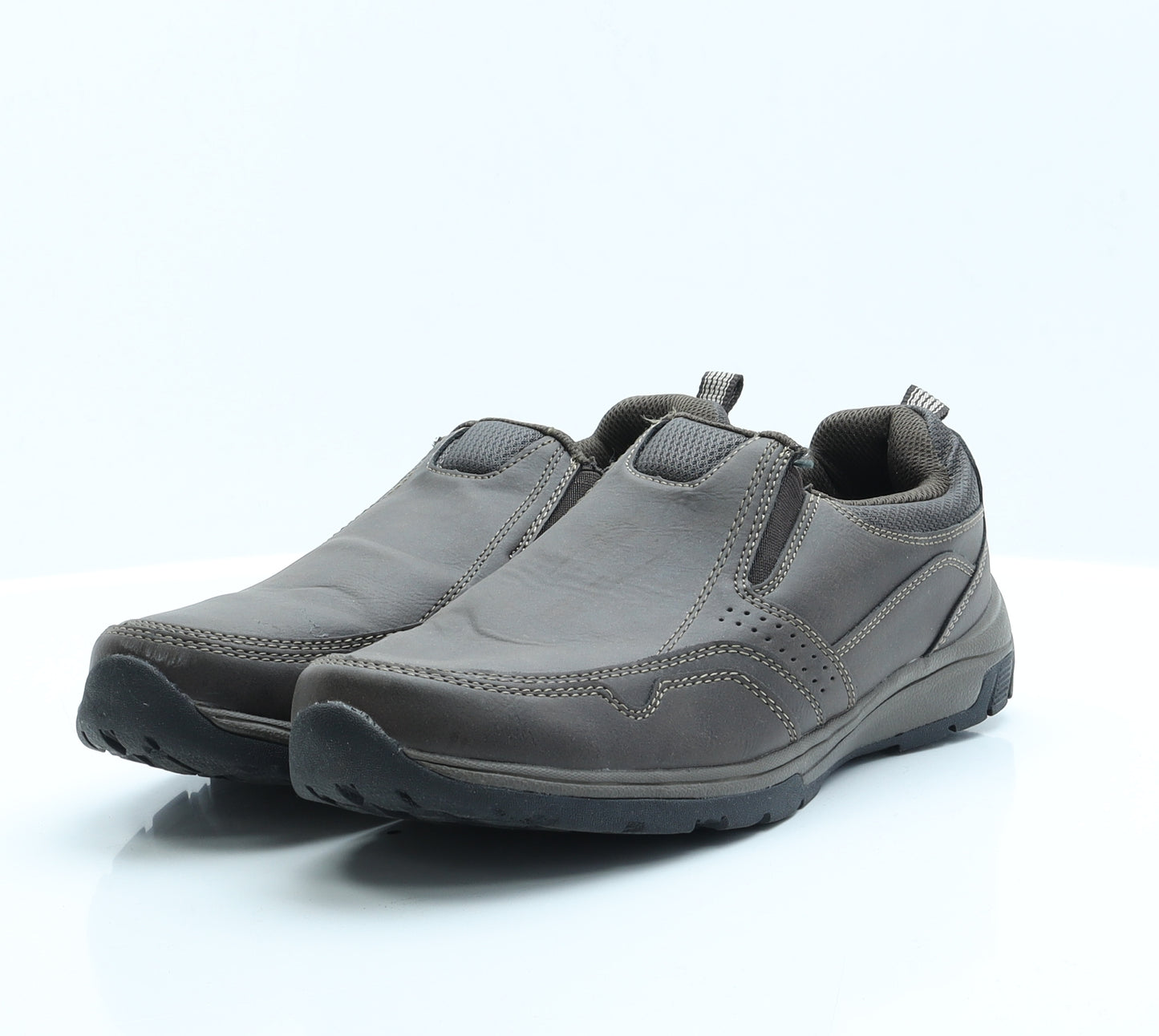 F&F Mens Brown  Polyester Slip On Casual 9 EUR 43